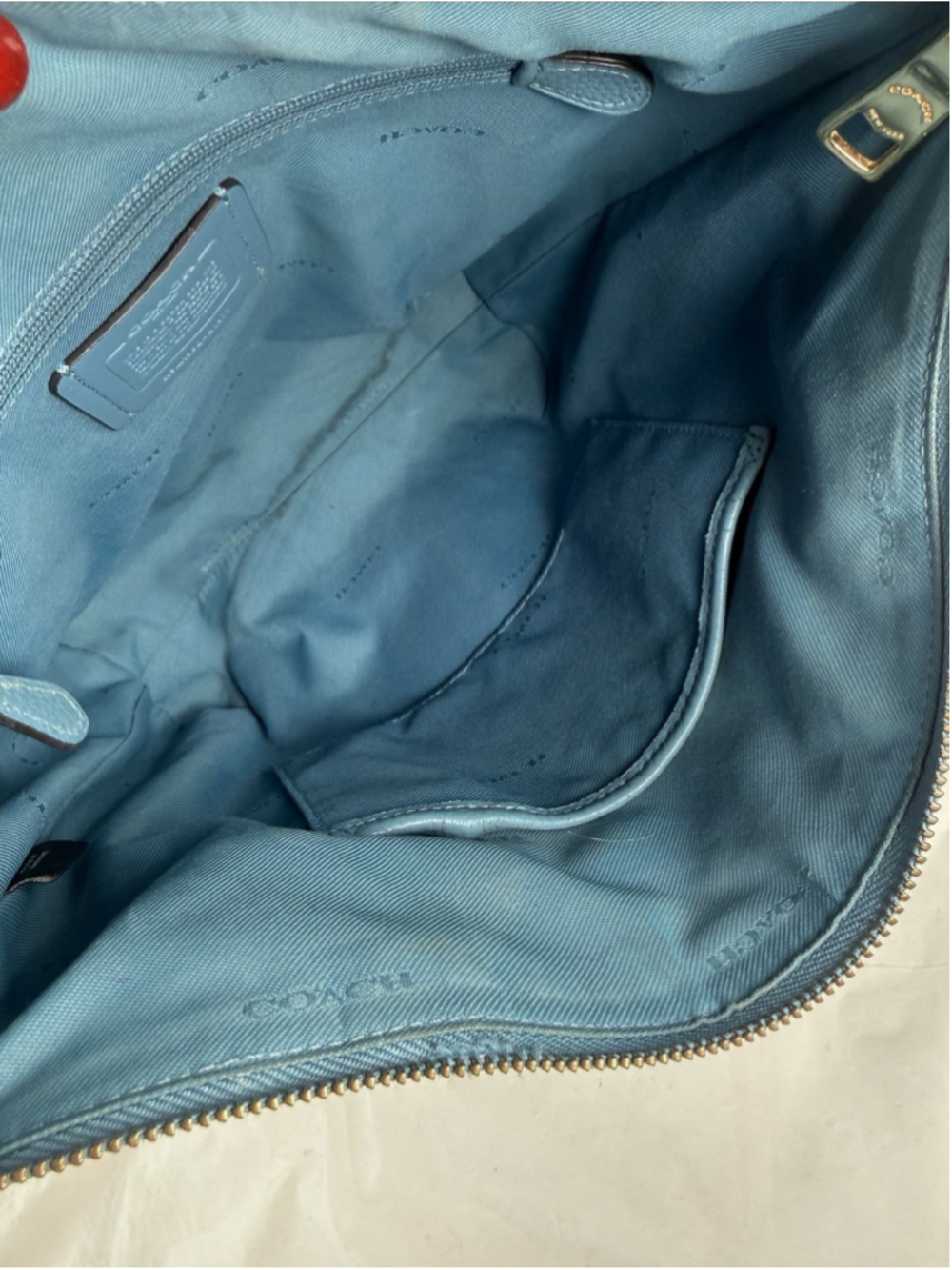 COACH 21377 DUFFLETTE blue MULTI LEATHER CROSSBODY BAG - Picture 15 of 15